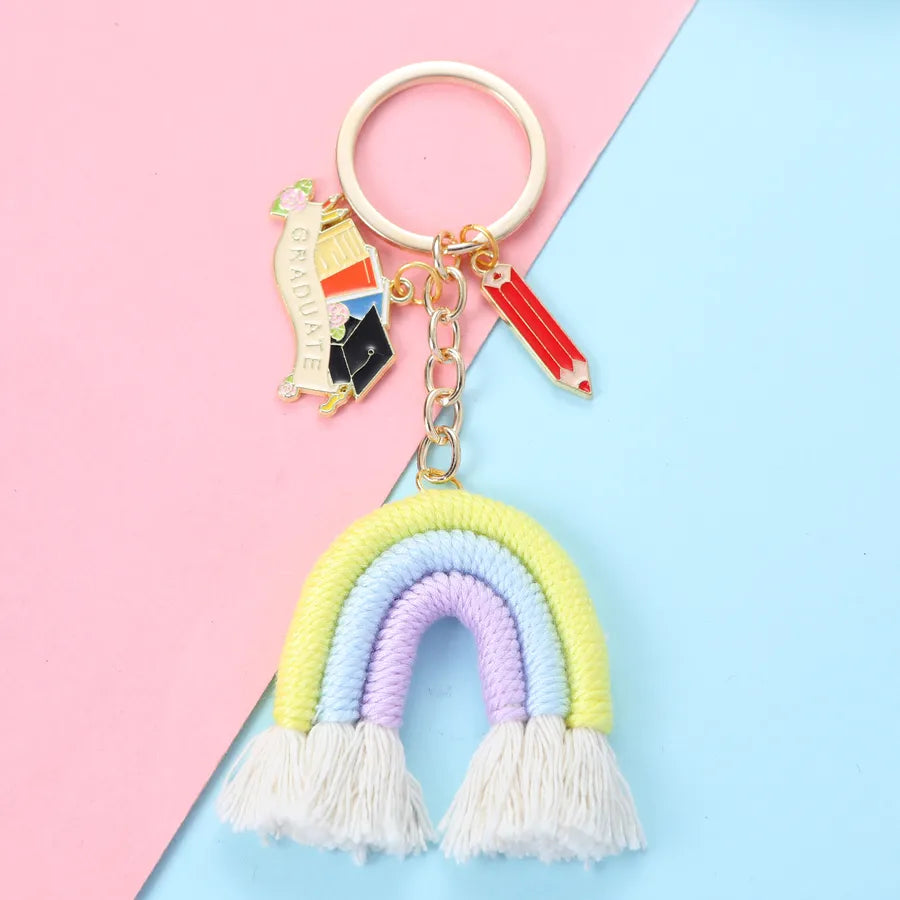 Casual Cute Luxurious Letter Alloy Asymmetrical Keychain