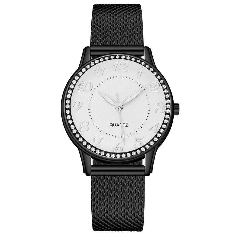 Casual Solid Color Buckle Quartz Women's Watches