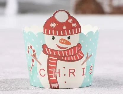 Christmas Fashion Cartoon Party Cake paper tray
