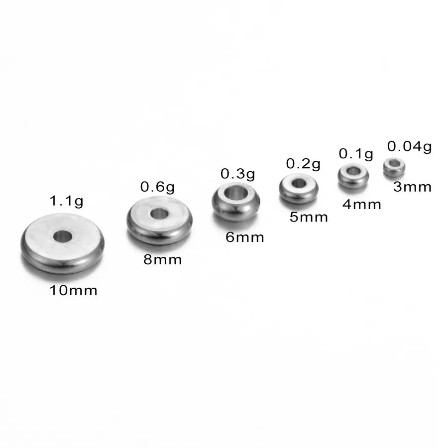 50 PCS/Package 304 Stainless Steel Solid Color Jewelry Accessories
