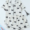 Home Women's Vacation Simple Style Bow Knot Polyester Shorts Sets Pajama Sets