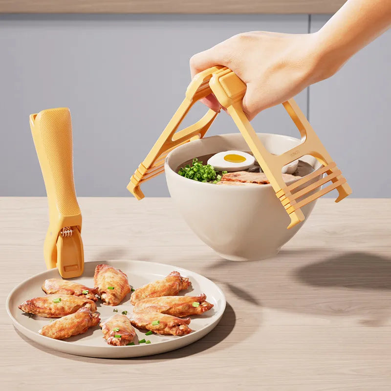 Silicone creative anti-scald clip bowl holder kitchen plate holder Bowl clip high temperature resistant non-slip bowl and dish clip plate holder