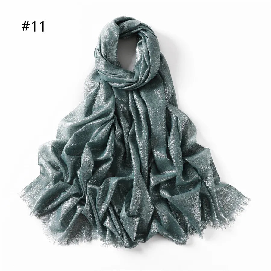 women's fashion solid color rayon cotton linen scarves