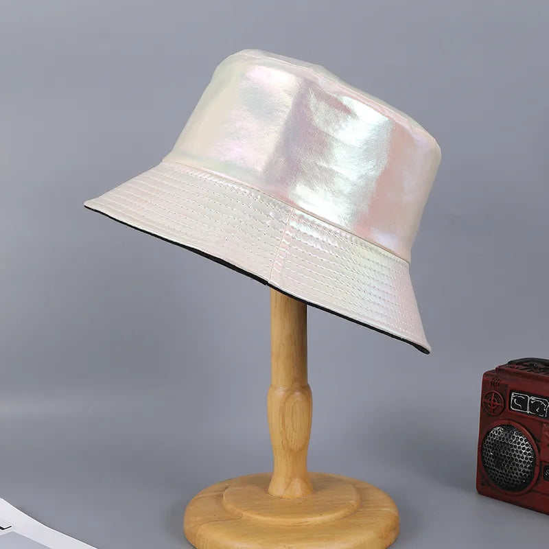 Women's Casual Japanese Style Commute Light panel Wide Eaves Bucket Hat