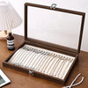 Walnut Color Luxury Covered Jewelry Box Ring Bracelet Earring Necklace Storage Box Dustproof Moistureproof Special Purpose