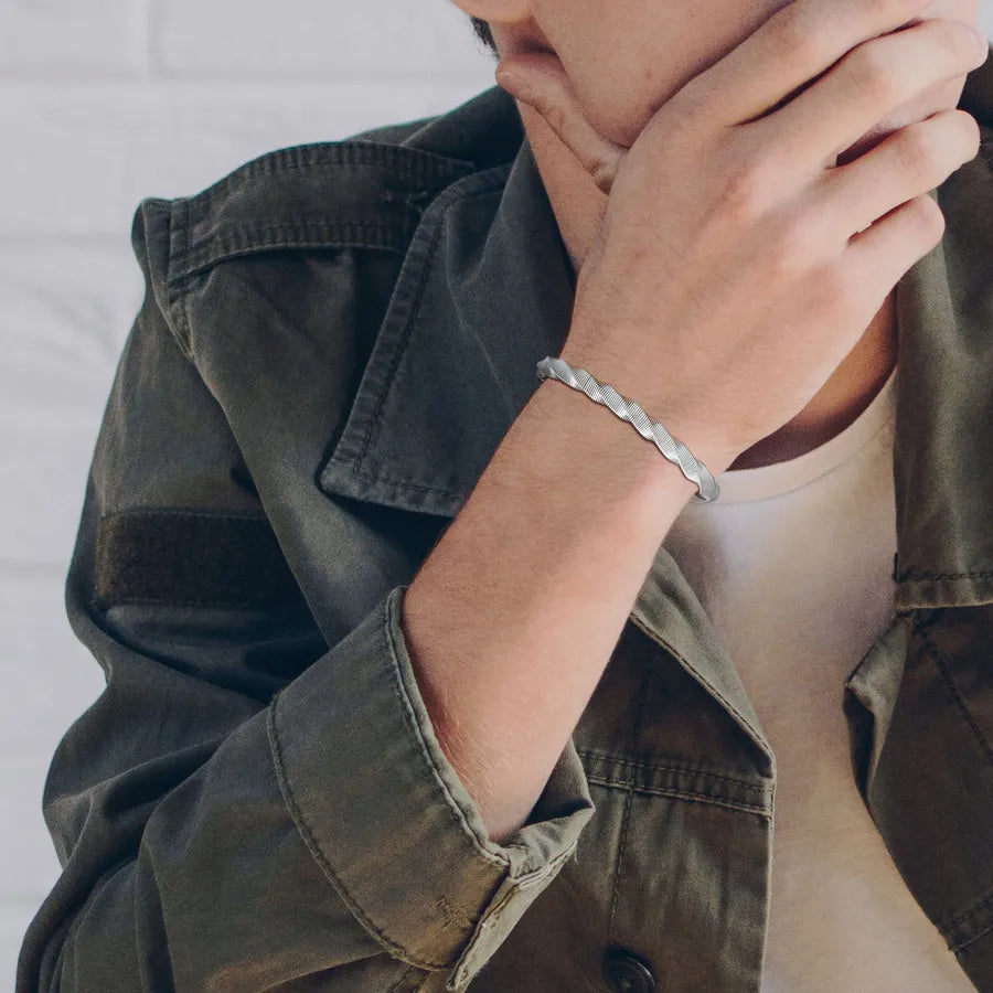 Vacation Modern Style Solid Color 201 Stainless Steel Men's Bangle Men Chain Bracelets