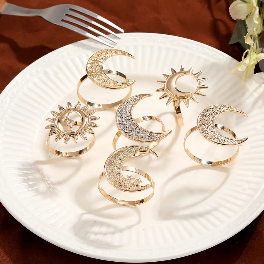 Casual Elegant Sun Moon Alloy Napkin ring 1 Piece