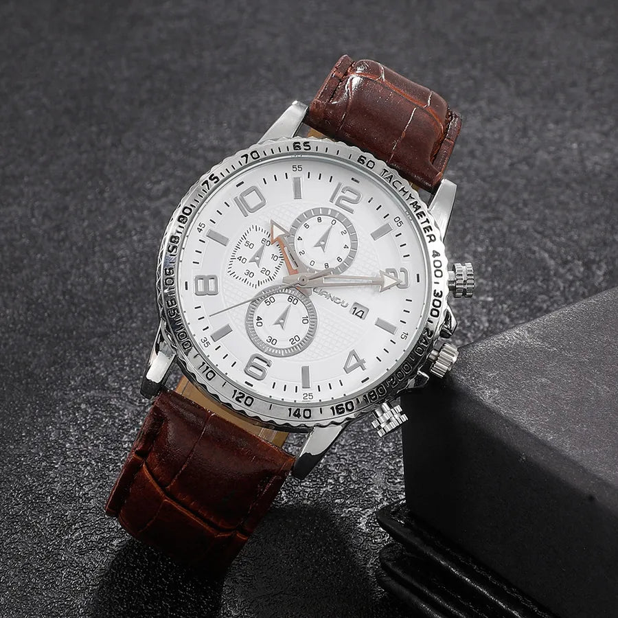 business geometric buckle quartz men's watches