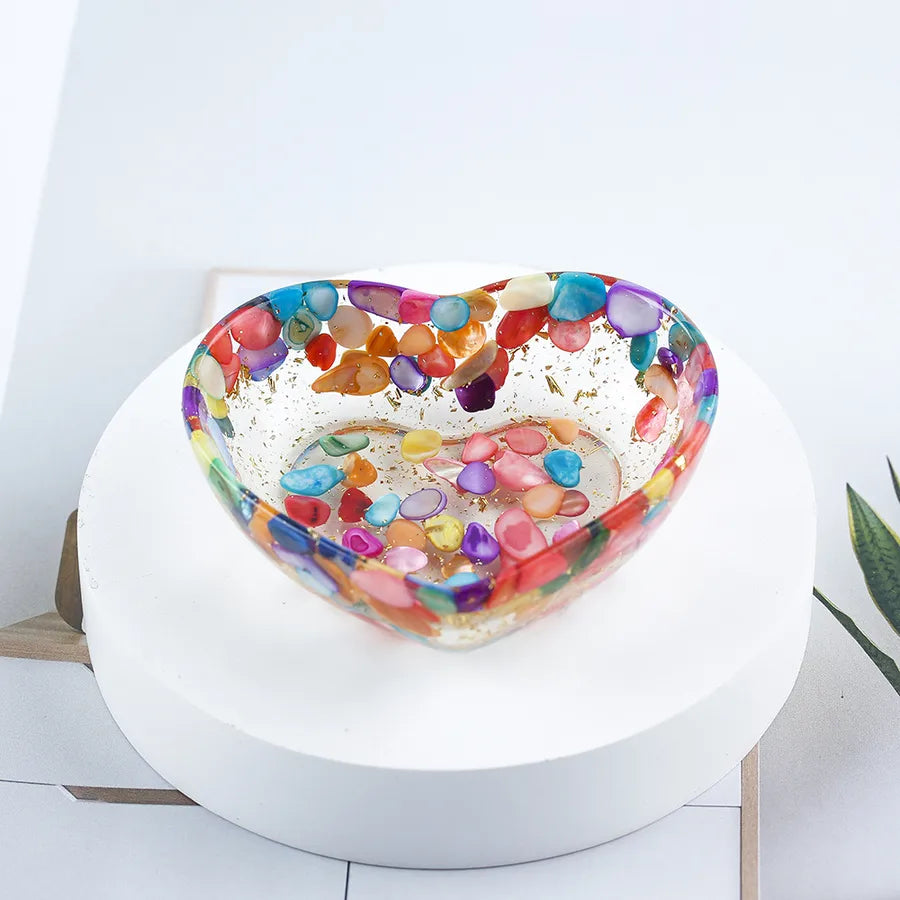 Simple Style Heart Shape Crystal gravel Amethyst