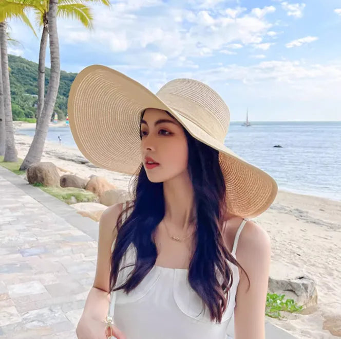 Women's Vacation Modern Style Bow Knot Big Eaves Straw Hat