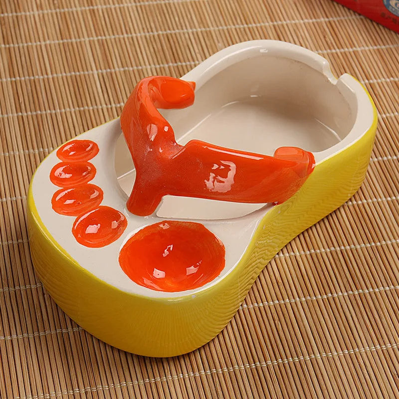 cute slippers white porcelain ornaments artificial decorations
