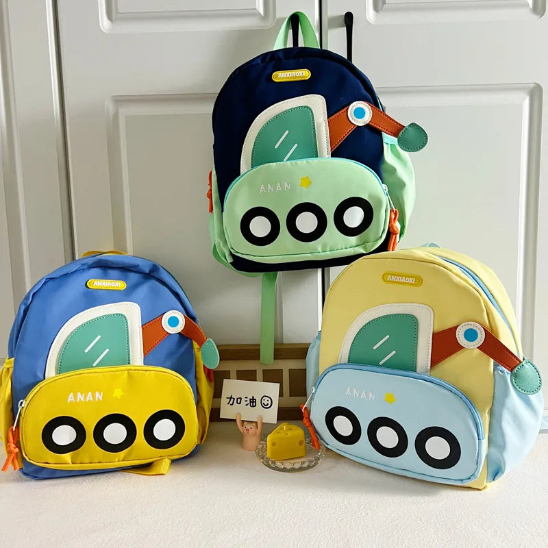Kindergarten Excavator Bag Boy Baby's New Backpack Female Cute Cartoon Children's Outgoing Backpack