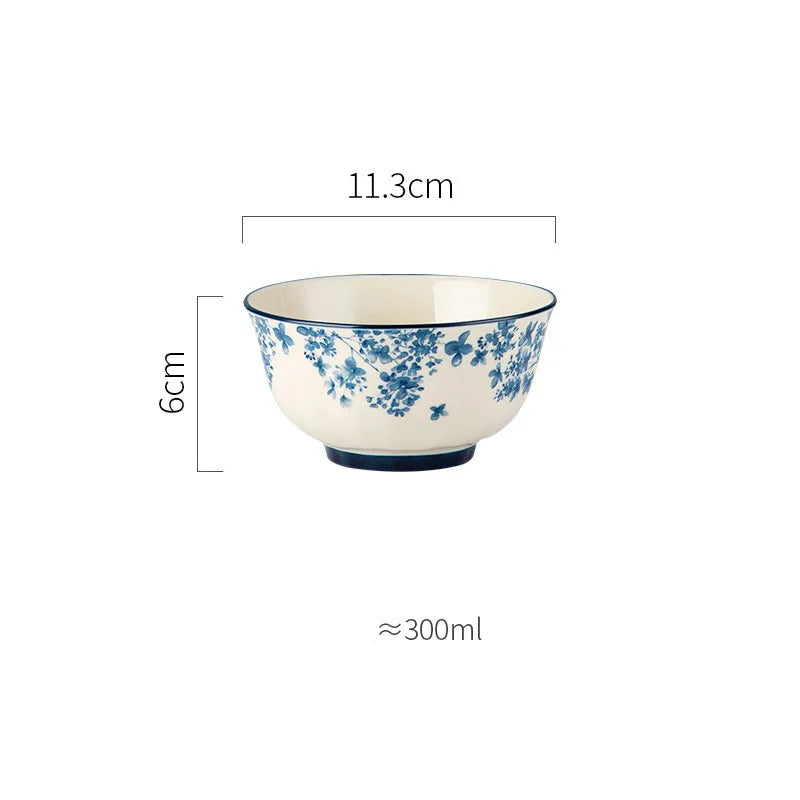 Chinoiserie Pastoral Flower ceramics Tableware 1 Piece