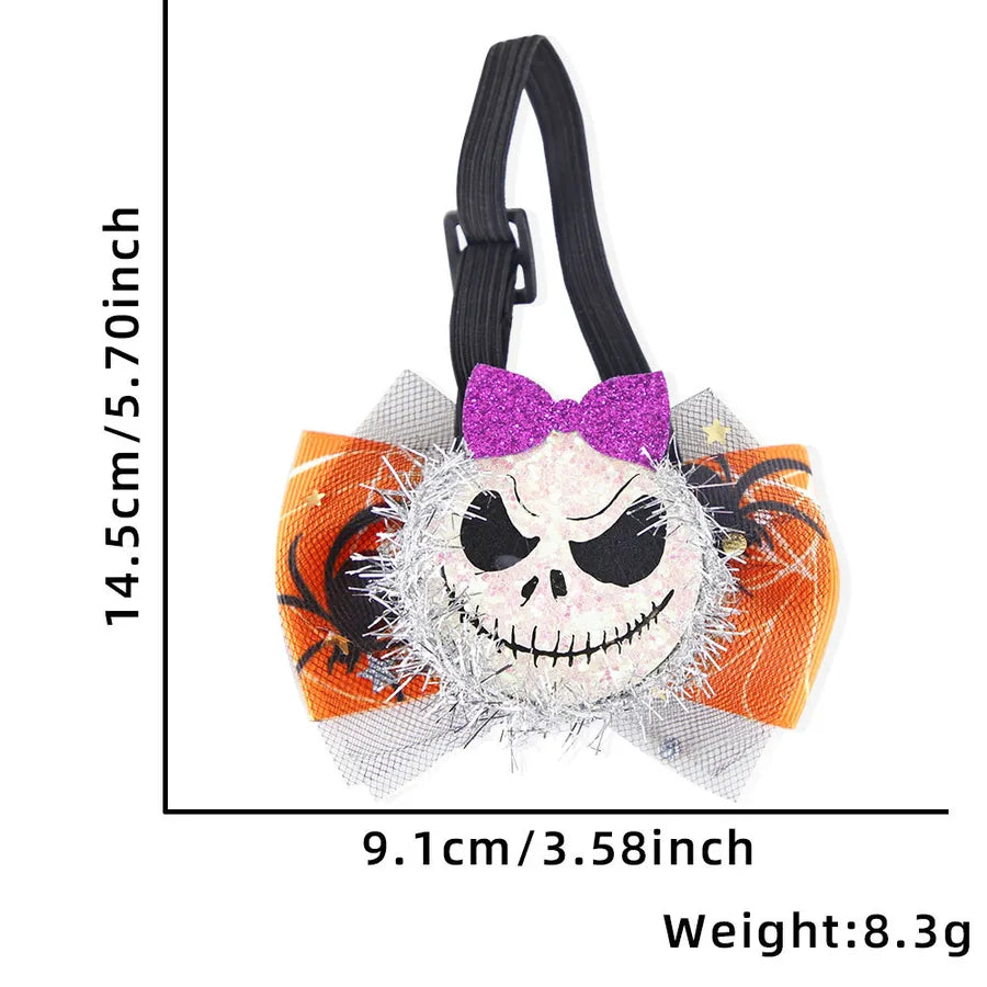 Halloween Cute ghost Skull Elastic string Felt cloth Party Festival Pet tie