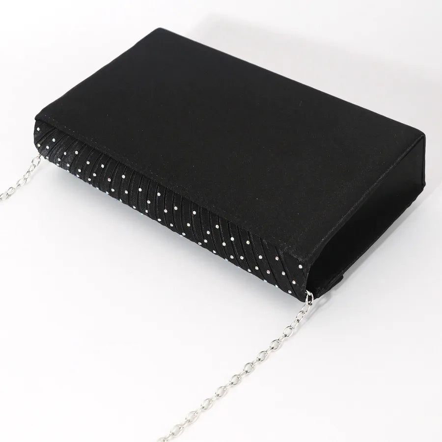 Women's black evening bag fashion clutch high-end banquet party banquet hot rhinestone evening bag bridesmaid bag