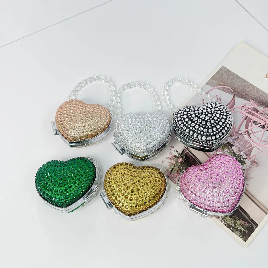 Women's Mini Acrylic Heart Shape Streetwear Heart-shaped Magnetic Buckle Shoulder Bag Handbag
