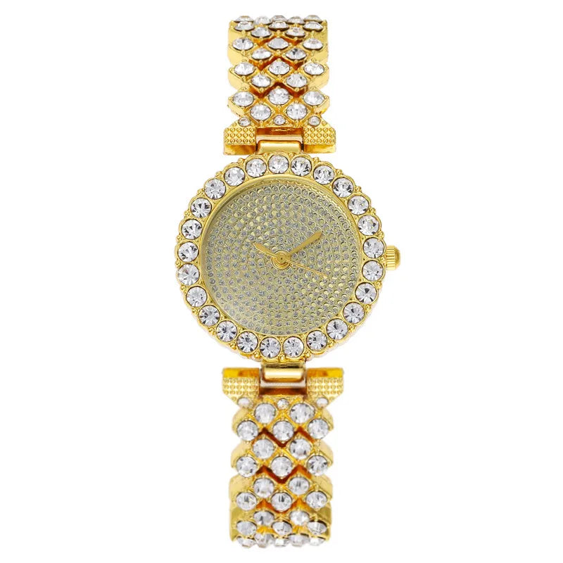 Luxurious Shiny Solid Color Jewelry Buckle Quartz Women's Watches