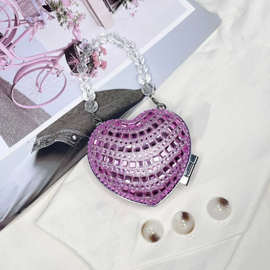 Women's Mini Acrylic Heart Shape Streetwear Heart-shaped Magnetic Buckle Shoulder Bag Handbag