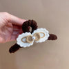 Hand Knitted Autumn Winter New Style Butterfly Knot Hair Clip Elegant Women Back Of Head Shark Bite Hair Accessory Original Design