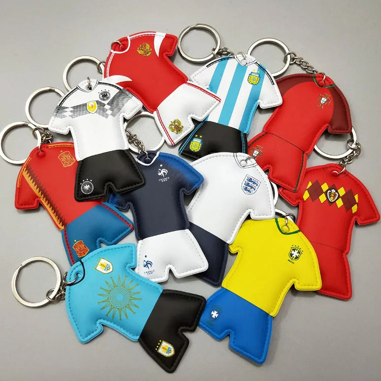 1 Piece Streetwear Color Block Football Player Plastic Unisex Keychain