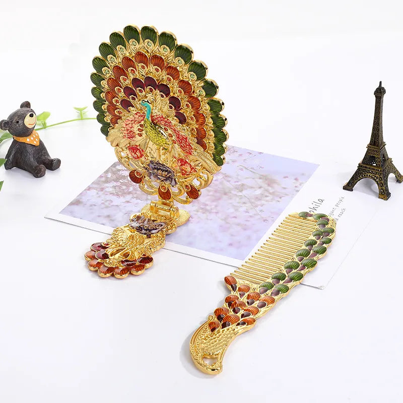 classical peacock alloy mirror 1 set
