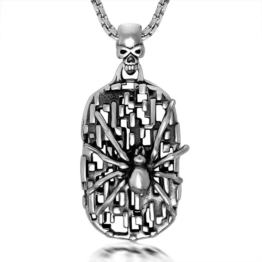Casual Retro Animal Spider 304 Stainless Steel Polishing Halloween Men's Pendant Necklace