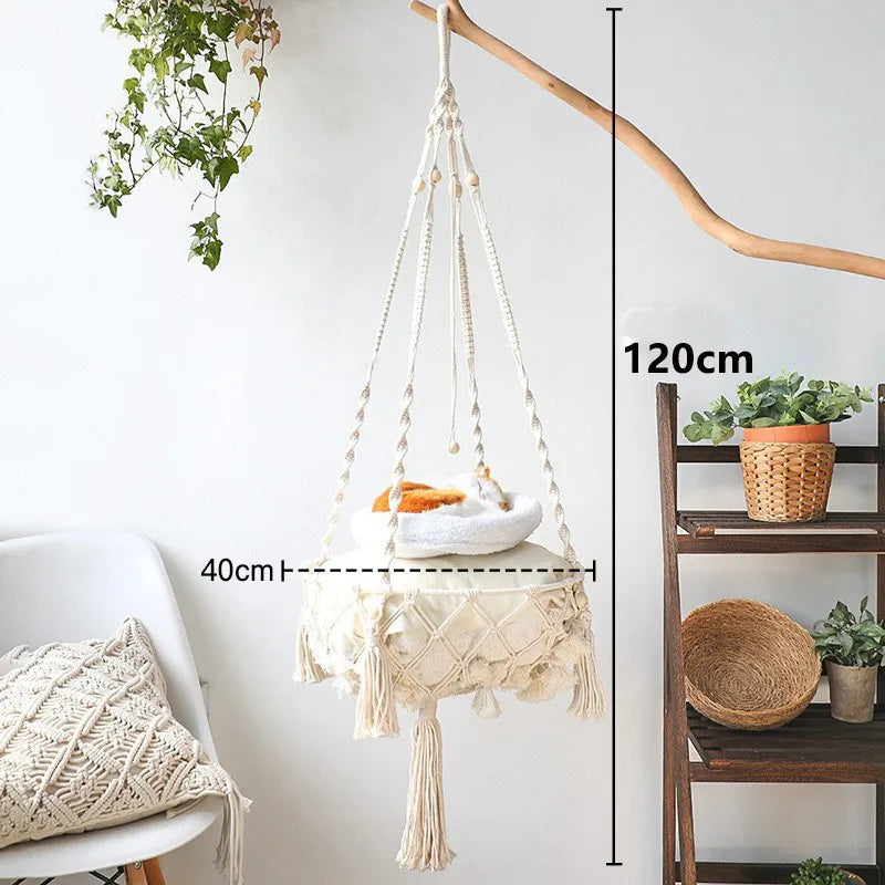Christmas Valentine'S Day Mother'S Day Bohemian Irregular cotton thread Cat Nest Wall Art
