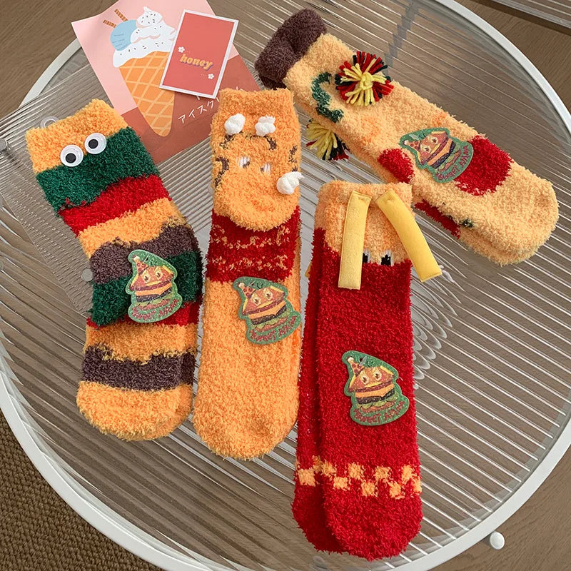 Sweet Women's Cartoon Polyester Ankle Socks A Pair