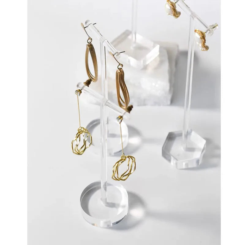 Transparent Acrylic Earring Jewelry Display Stand Premium Quality Stall Photography Props Shop Counter Hanging Rack