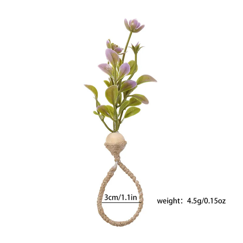 Elegant Pastoral Flower Wood Napkin ring 1 Piece