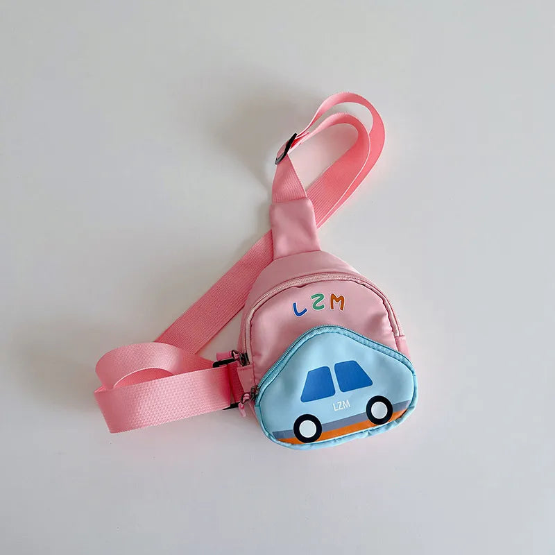 New New Cartoon Children's Shoulder Bag Car Boy's Chest Bag Cute Trendy Girl's Change Accessories Crossbody Bag