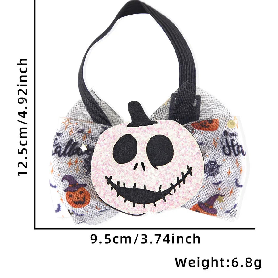Halloween Cute ghost Skull Elastic string Felt cloth Party Festival Pet tie