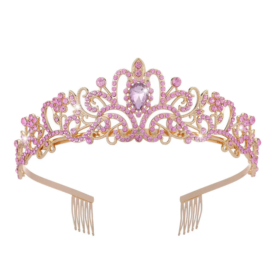 Fashion Women'S Crown Alloy Rhinestones Crown