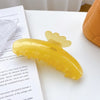 Dove Fashion New Style Bright Surface Solid Color Large Size Acetate Hair Clip Elegantly Designed Golden Label Shark Tail Clip