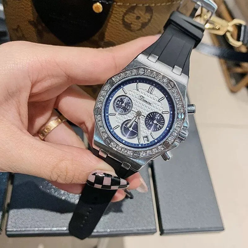 Casual Elegant Solid Color Buckle Quartz Watch Women's Watches