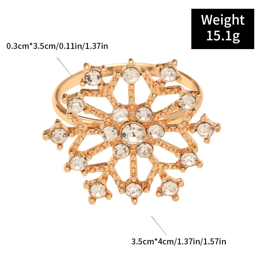 Christmas Casual Elegant Glam Christmas Tree Alloy napkin rings 1 Piece