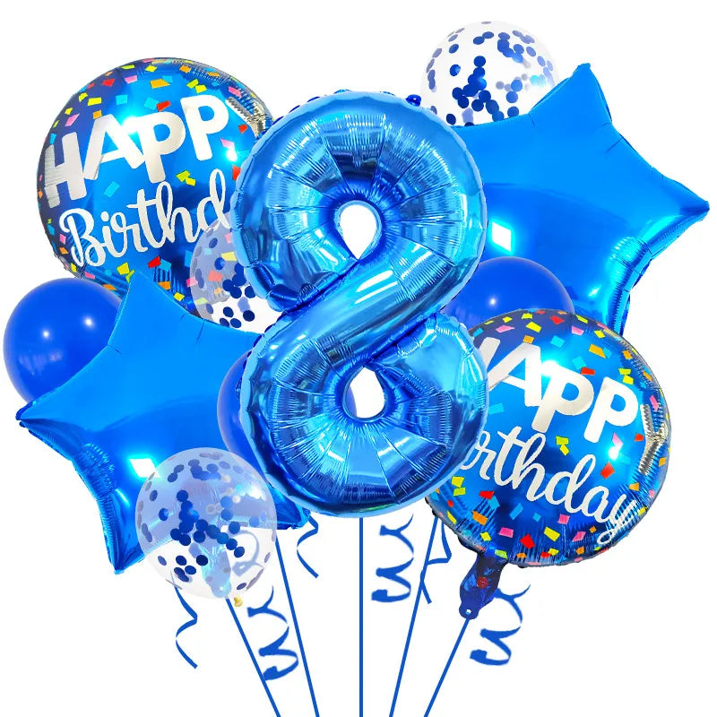 Birthday IG Style Letter Number Star Aluminum Film Party Festival Balloons