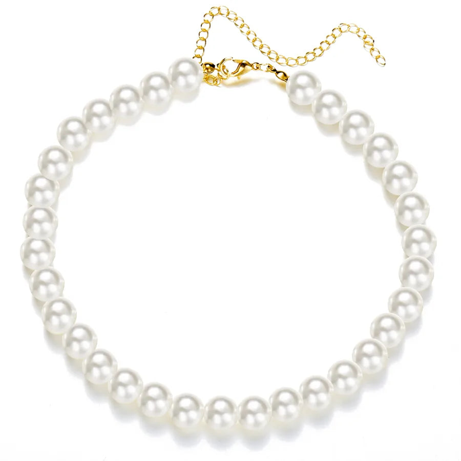 Fashion Geometric Imitation Pearl Wholesale Layered Necklaces