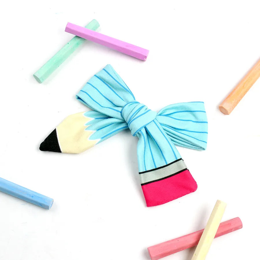New Back-To-School Season Pencil Bow Hairpin Back-To-School Season Children's Hair Accessories Pencil Cotton Hair Accessories
