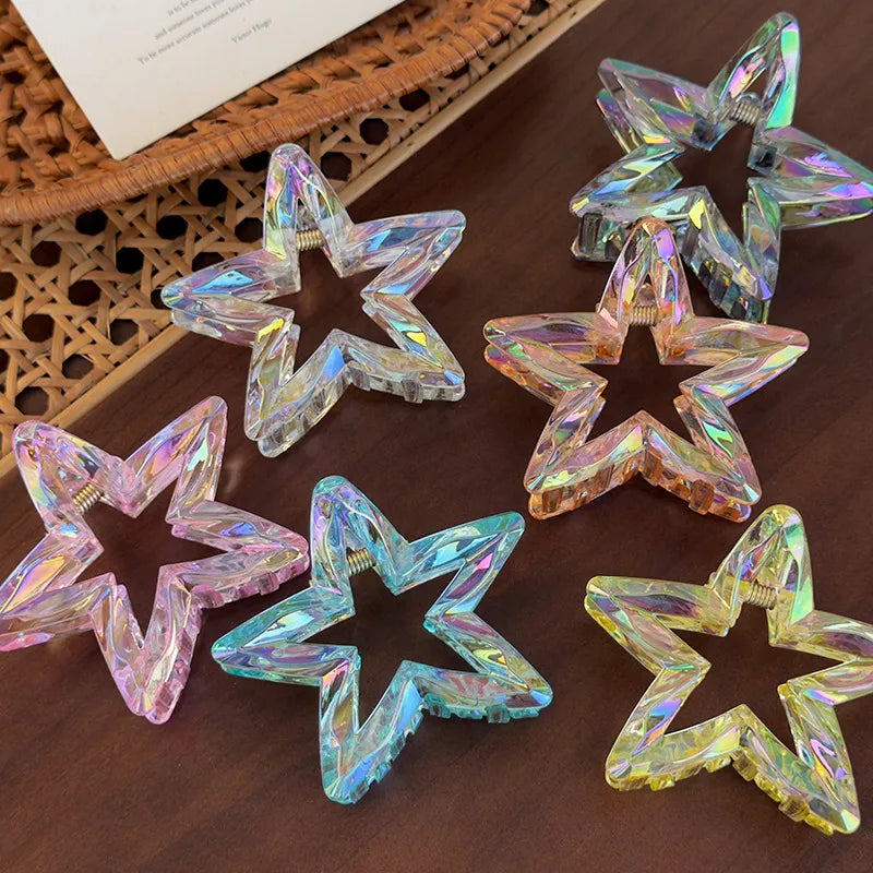 Elegant Simple Style Classic Style Women's Star Acrylic Pentagram Hair Claws