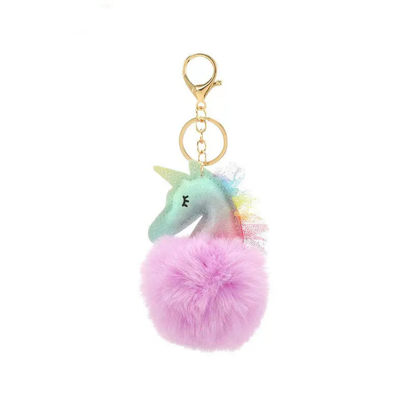 simple style color block alloy women's keychain