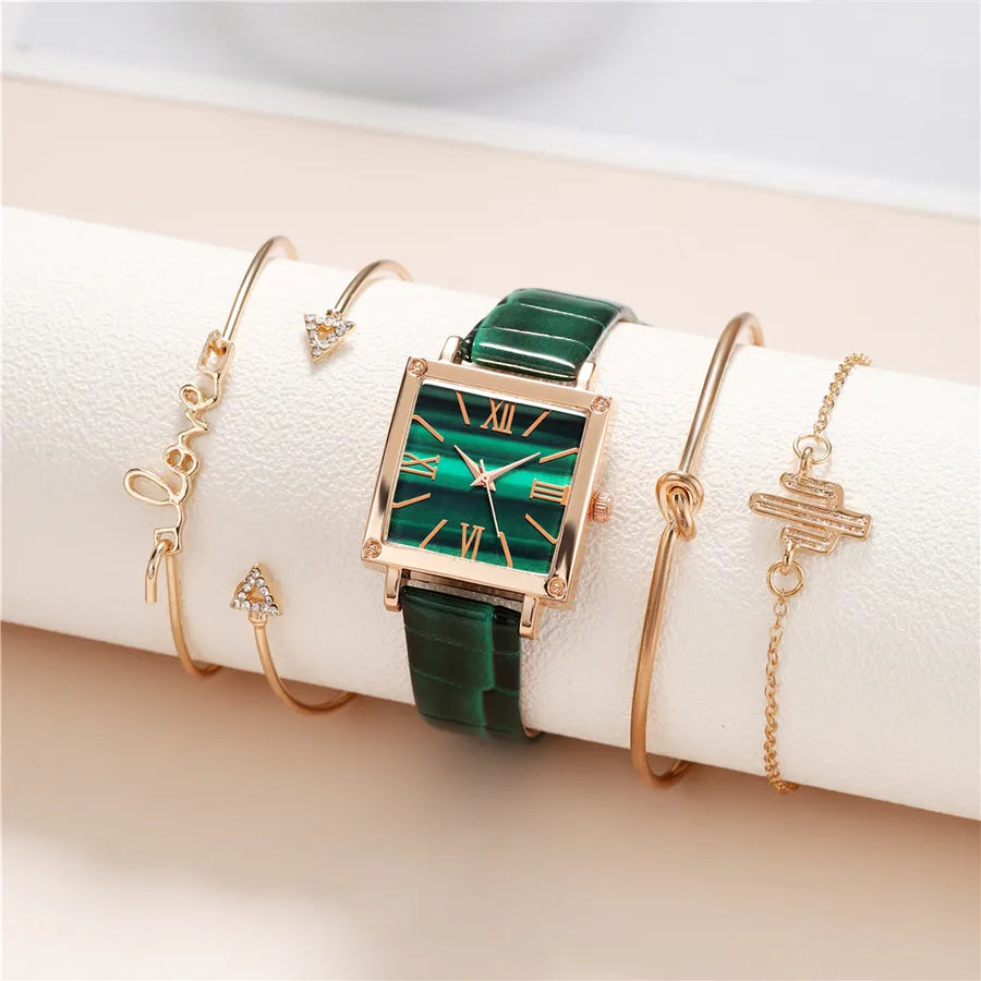 Simple Style Solid Color Buckle Quartz Women's Watches