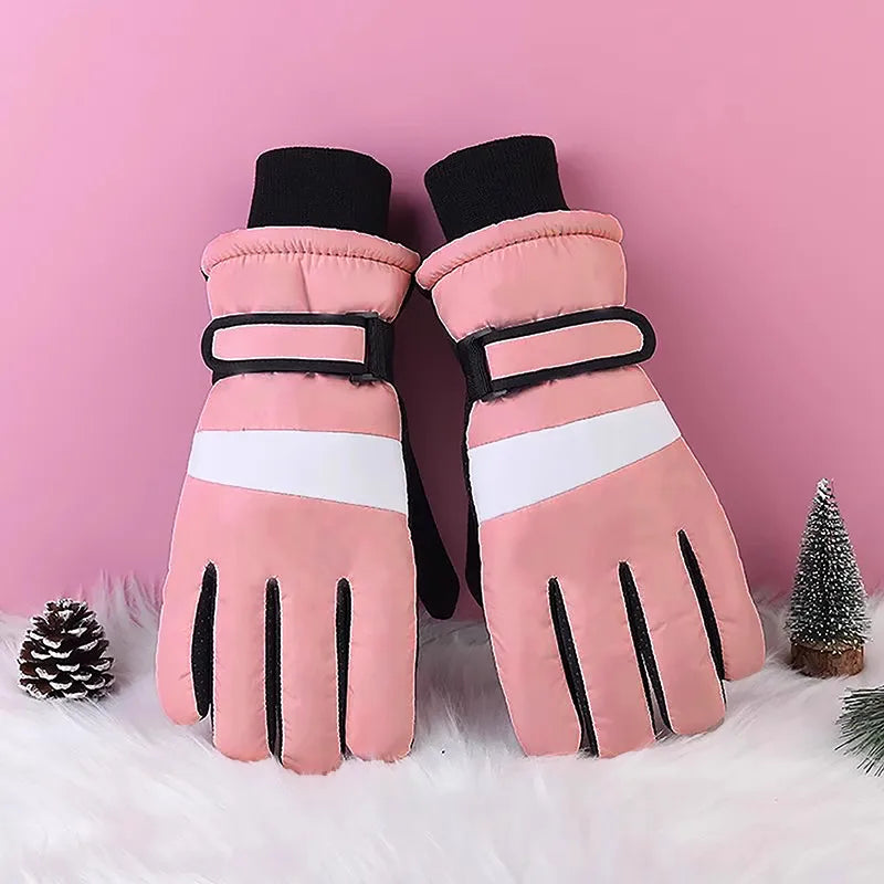Women's Elegant Simple Style Solid Color Warm Gloves
