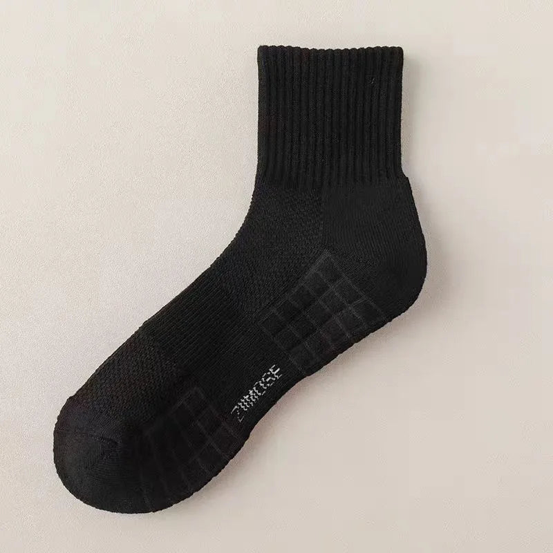 Socks men's cotton deodorant long winter towel bottom Velvet White Stockings thick sports basketball socks