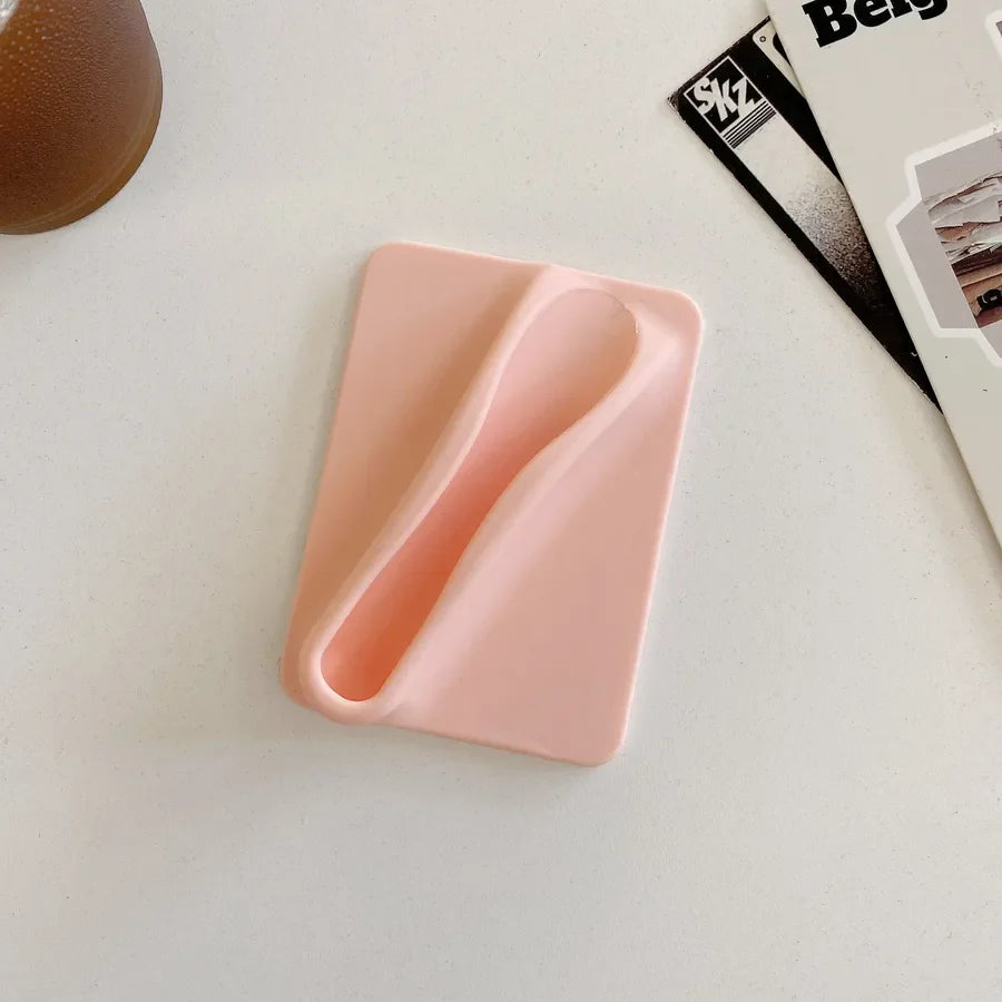 Simple Style Solid Color Silica Gel Phone Cases Phone Ring Grips