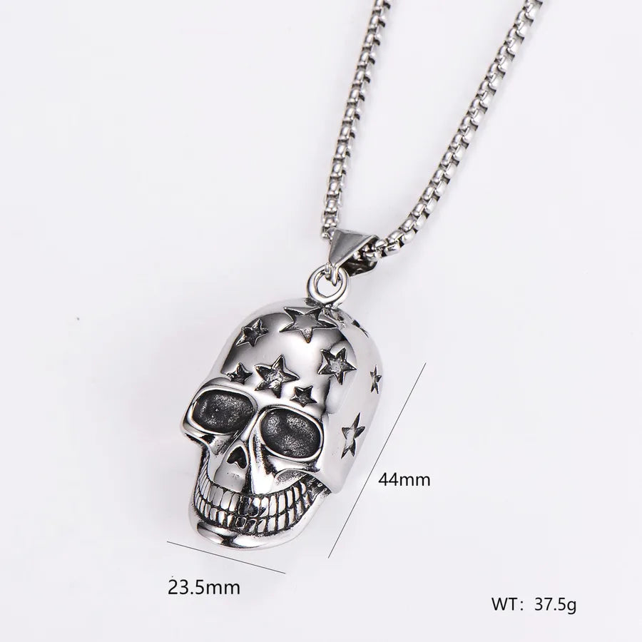 Wholesale Jewelry Retro Punk U Shape Round 304 Stainless Steel Pendant Necklace box chain