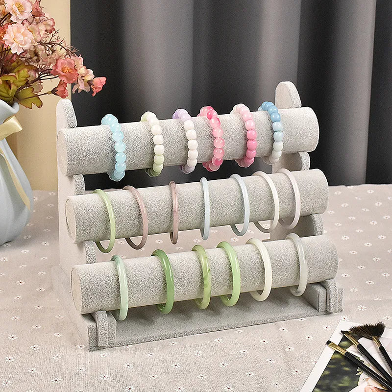 1 Piece Leather Flannel Modern Style Simple Style Solid Color Jewelry Display Jewelry Rack