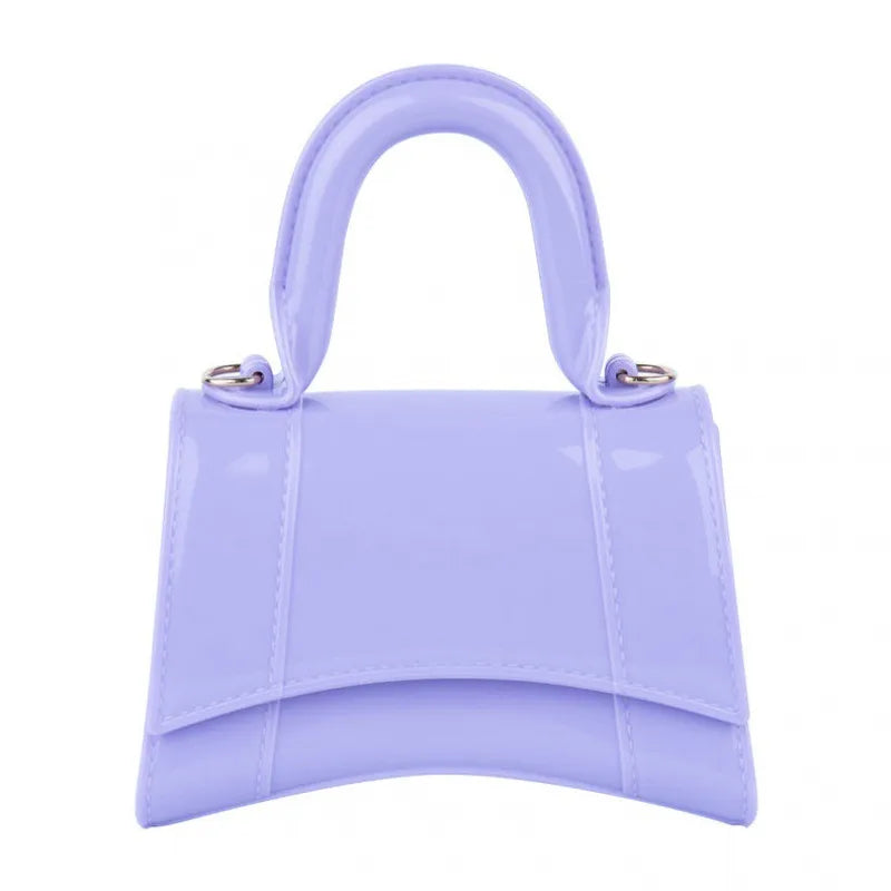 Women's Mini PVC Solid Color Elegant Streetwear Dumpling Shape Flip Cover Handbag