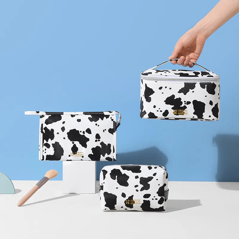 streetwear animal pu leather square makeup bags