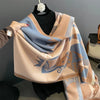 women's elegant geometric imitation cashmere winter scarves
